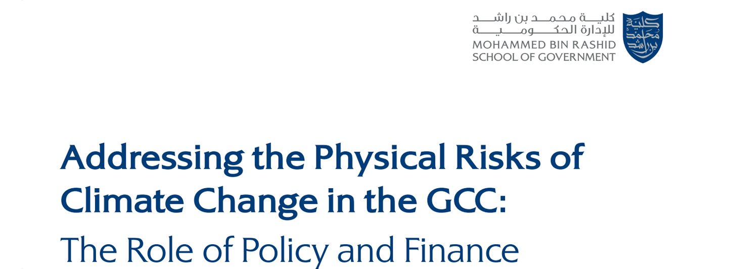 MBRSG Unveils Key Report on Governing Climate Risks in the GCC