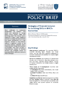 Strategies of Financial Inclusion for Enriching SDGs in BRICS_Economies