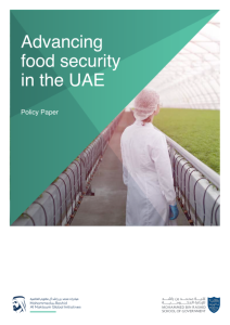 ADVANCING FOOD SECURITY IN THE UAE