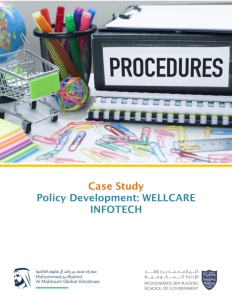 POLICY DEVELOPMENT: WELLCARE INFOTECH