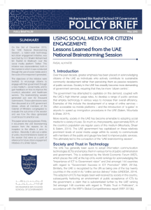 USING SOCIAL MEDIA FOR CITIZEN ENGAGEMENT