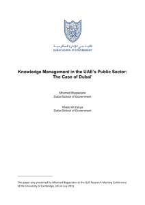 KNOWLEDGE MANAGEMENT IN THE UAE’S PUBLIC SECTOR: THE CASE OF DUBAI