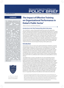 THE IMPACT OF EFFECTIVE TRAINING ON ORGANIZATIONAL PERFORMANCE IN DUBAI’S PUBLIC SECTOR, MHAMED BIYGAUTANE