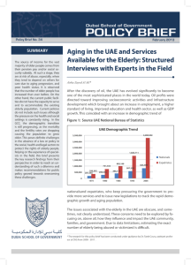 AGING IN THE UAE AND SERVICES AVAILABLE FOR THE ELDERLY: STRUCTURED INTERVIEWS WITH EXPERTS IN THE FIELD