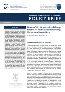 HEALTH AFFAIRS: ORGANIZATIONAL CHANGE PRACTICE