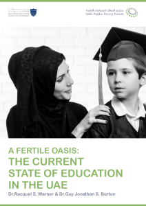 A FERTILE OASIS: THE CURRENT STATE OF EDUCATION IN THE UAE