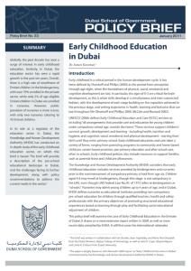 EARLY CHILDHOOD EDUCATION IN DUBAI