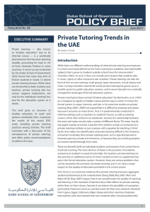 PRIVATE TUTORING TRENDS IN THE UAE